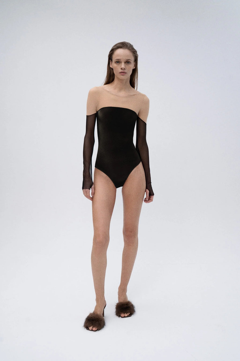 Black Noctivaga velvet leotard