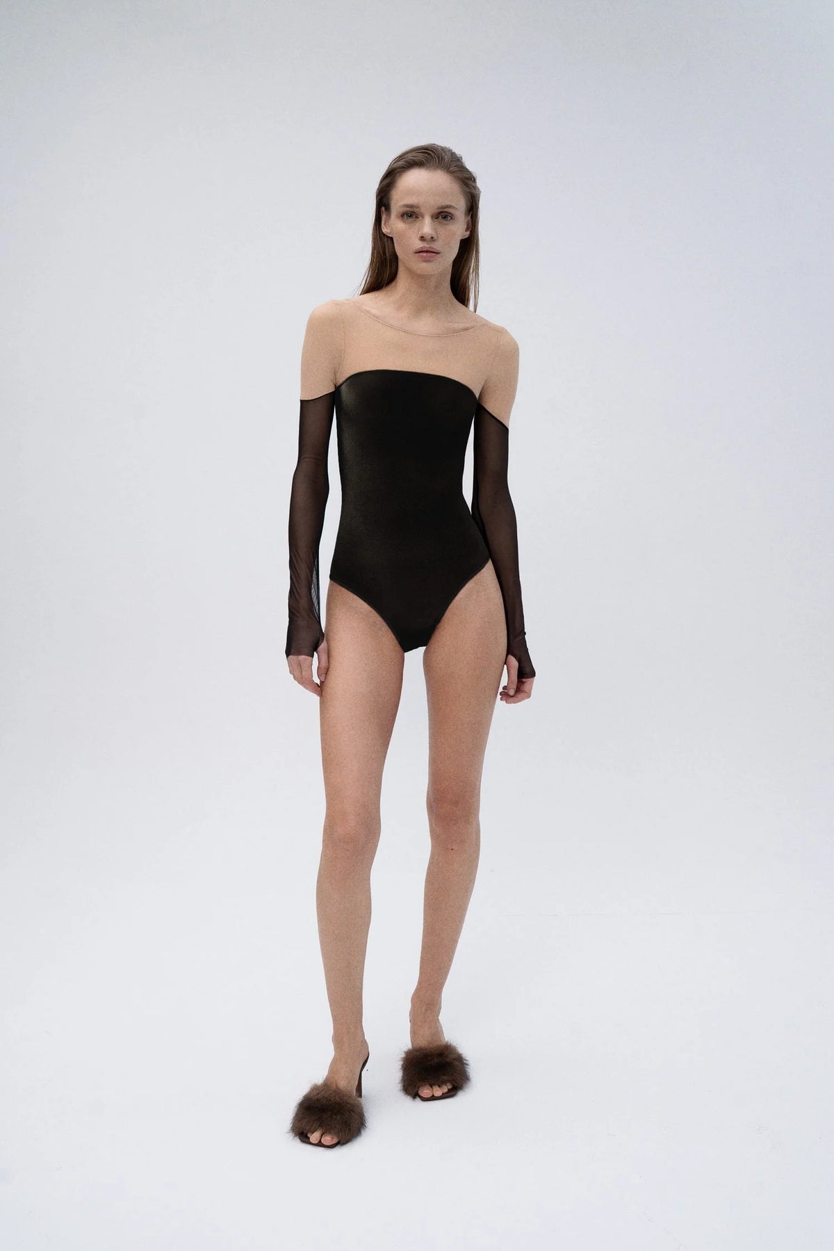 Black Noctivaga velvet leotard